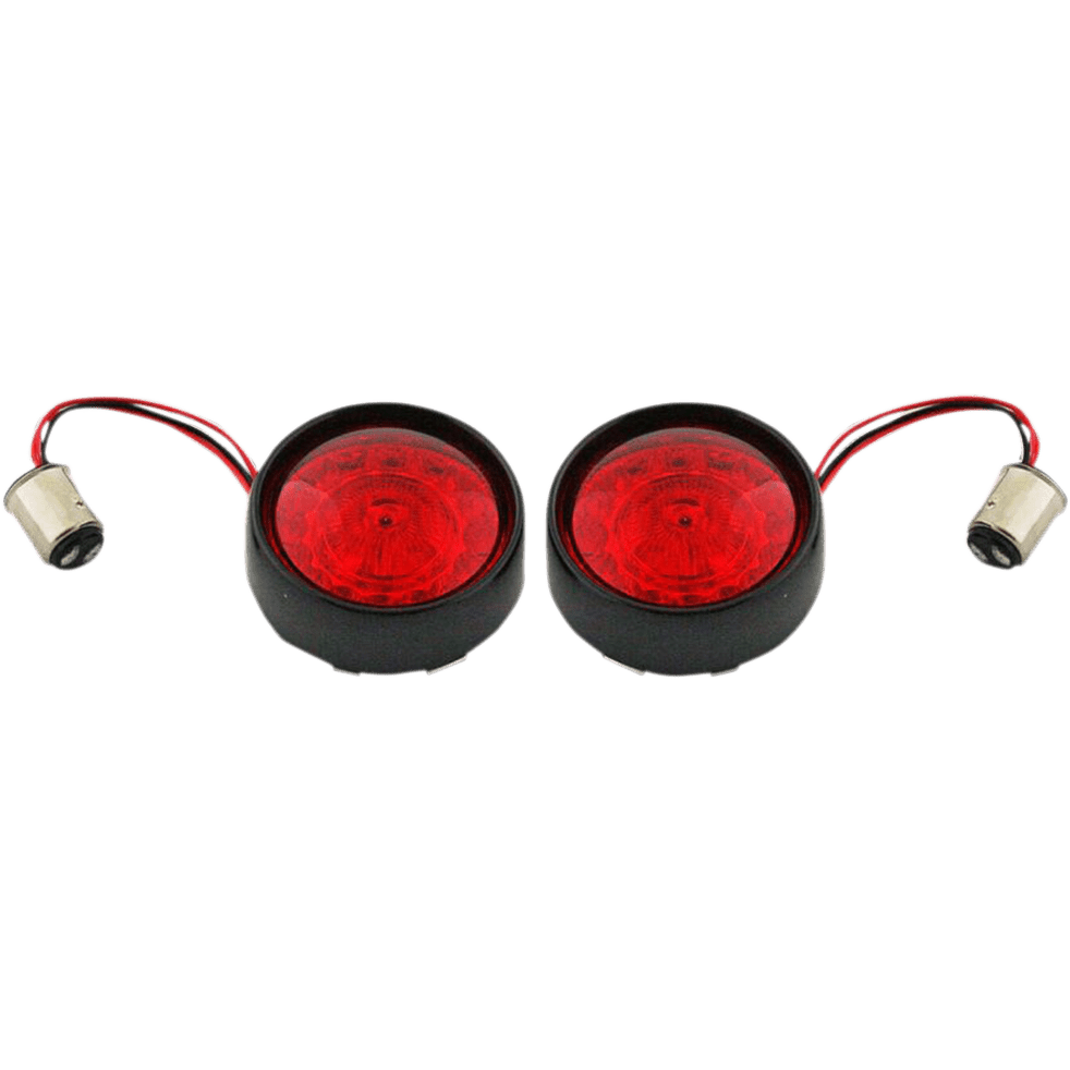 CUSTOM DYNAMICS Bullet Turn Signal 1157 Gloss Black Red Lens PBBBRR1157BR