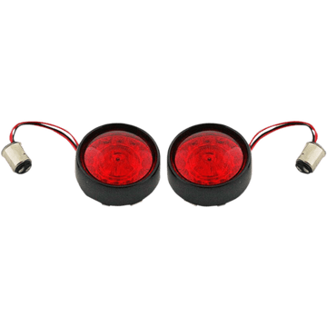 CUSTOM DYNAMICS Bullet Turn Signal 1157 Gloss Black Red Lens PBBBRR1157BR