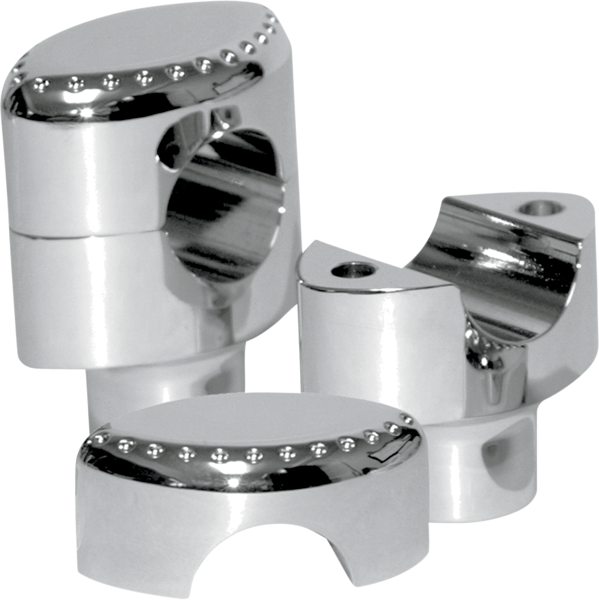 LA CHOPPERS Risers Drilled 1-1/2" Chrome LA740301