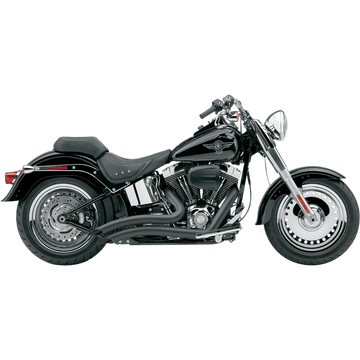 COBRA Speedster Swept Short Exhaust Black '07-'11 Softail 6224B