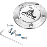 FIGURATI DESIGNS Timing Cover 5 Hole Don't Tread on Me Stainless Steel FD40TC5HSS