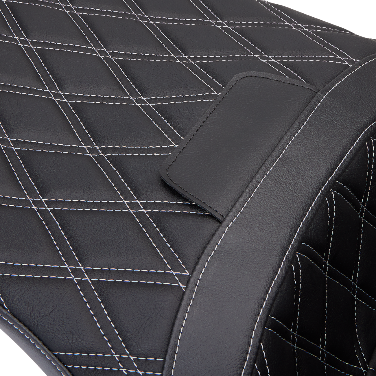 DRAG SPECIALTIES Freedom Seat Vinyl Double Diamond Silver Stitch FLH '09-'23