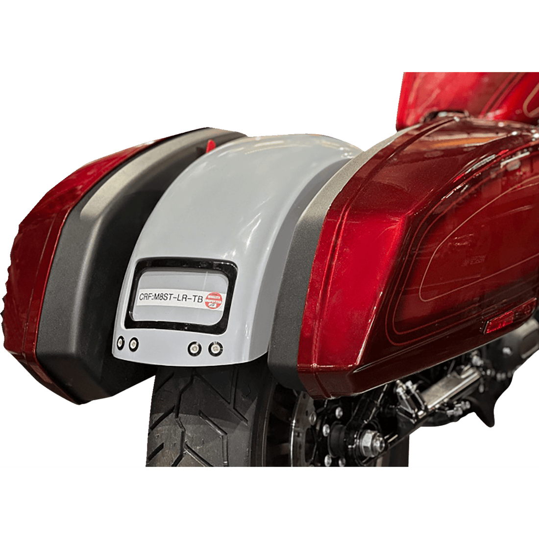 PAUL YAFFE BAGGER NATION The Fix Rear Fender Black Frame Plate Thunder Bolts M8 Softail® CRFM8STLRTBB