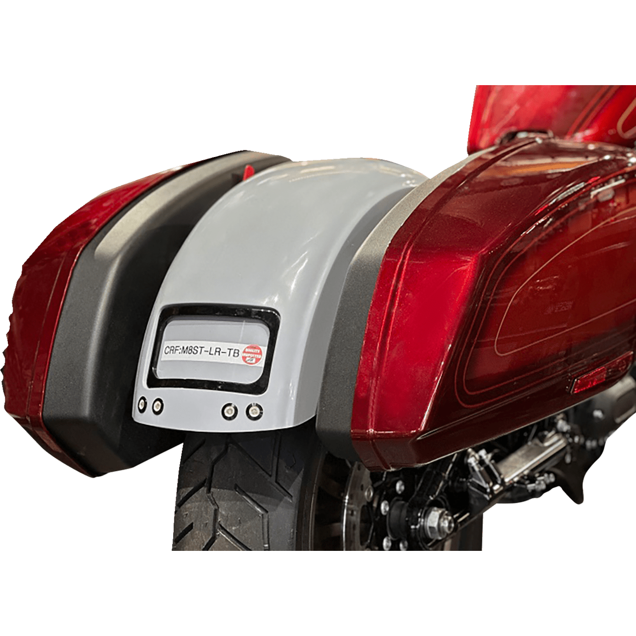 PAUL YAFFE BAGGER NATION The Fix Rear Fender Black Frame Plate Thunder Bolts M8 Softail® CRFM8STLRTBB