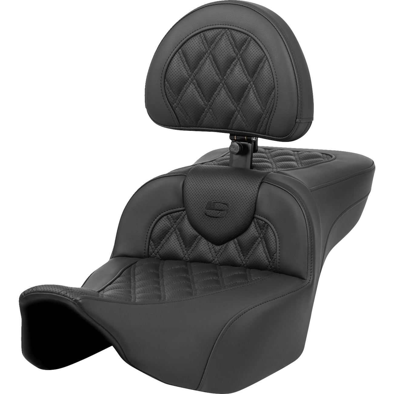 SADDLEMEN Roadsofa™ Extended Reach Seat Lattice Stitch with Backrest FL '23-'24 82307184BR