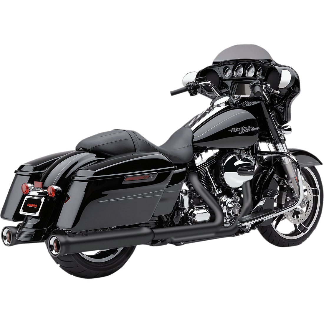 COBRA Neighbor Hater Mufflers for '95-'16 Bagger Black 6107RB