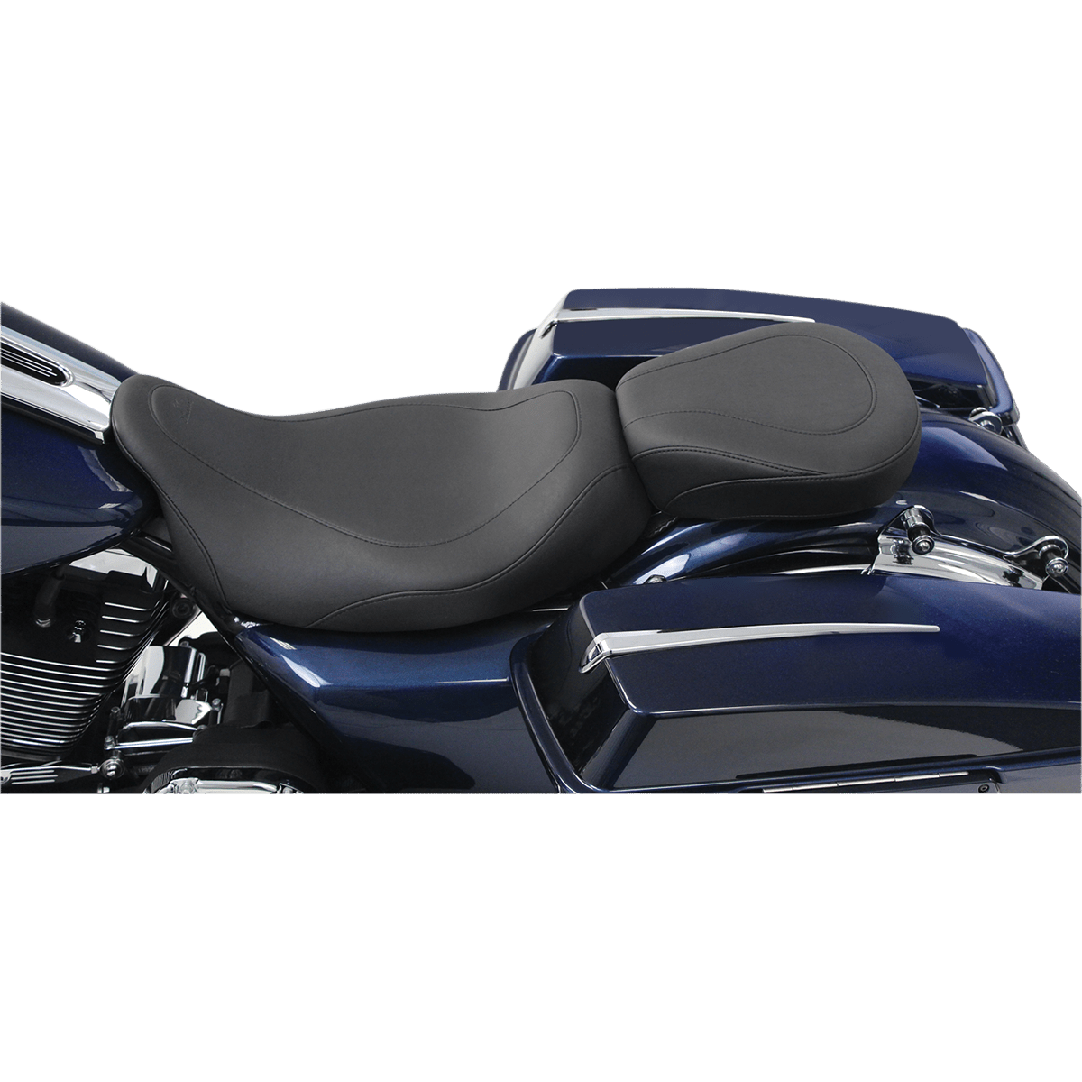 MUSTANG Seat Wide Tripper™ Solo without Backrest Smooth Black FL '08+ 76692