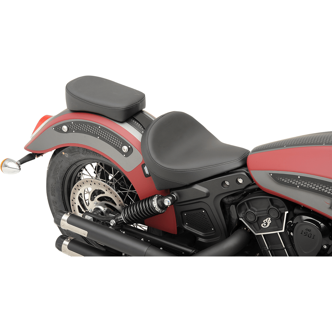 DRAG SPECIALTIES Rear Seat Smooth Black Scout Bobber '18-'22