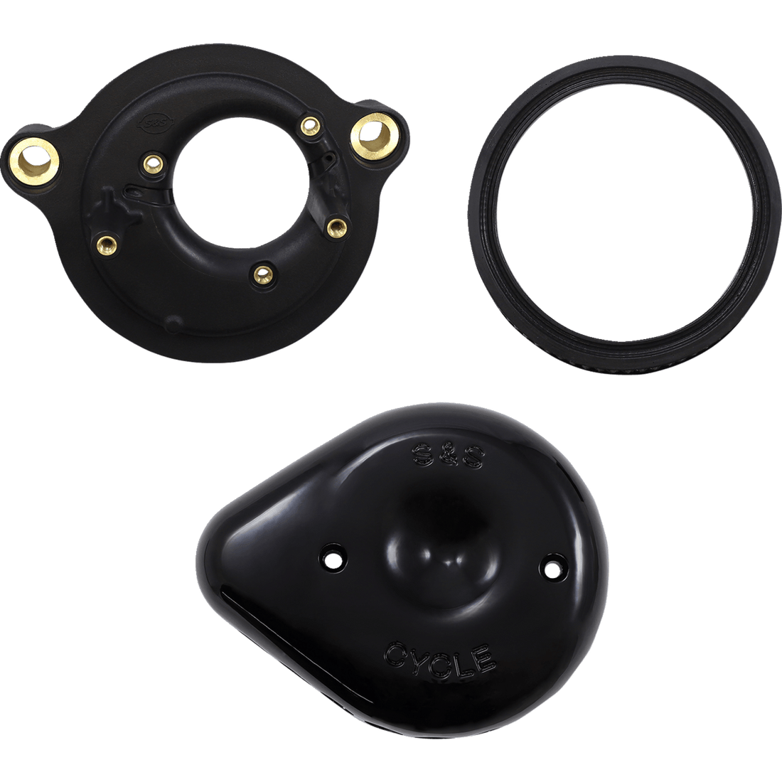 S&S CYCLE Mini Teardrop Stealth Air Cleaner Kit Gloss Black 1700436C