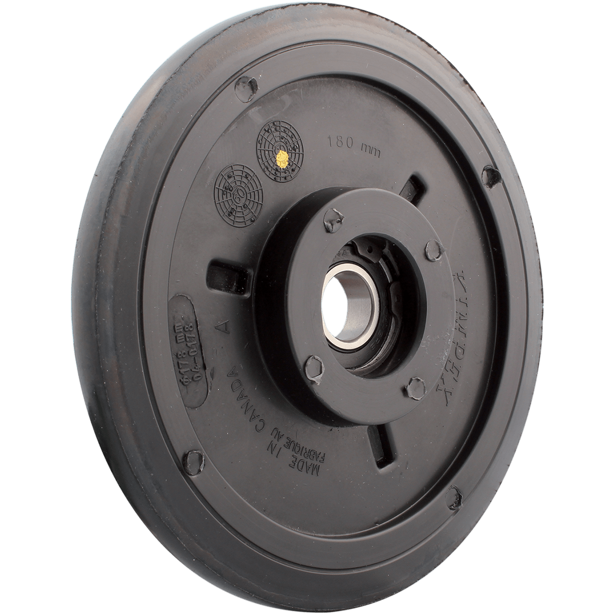 KIMPEX Idler Wheel with Bearing 6004-2RS Black Group 13 178 mm OD x 20 mm ID