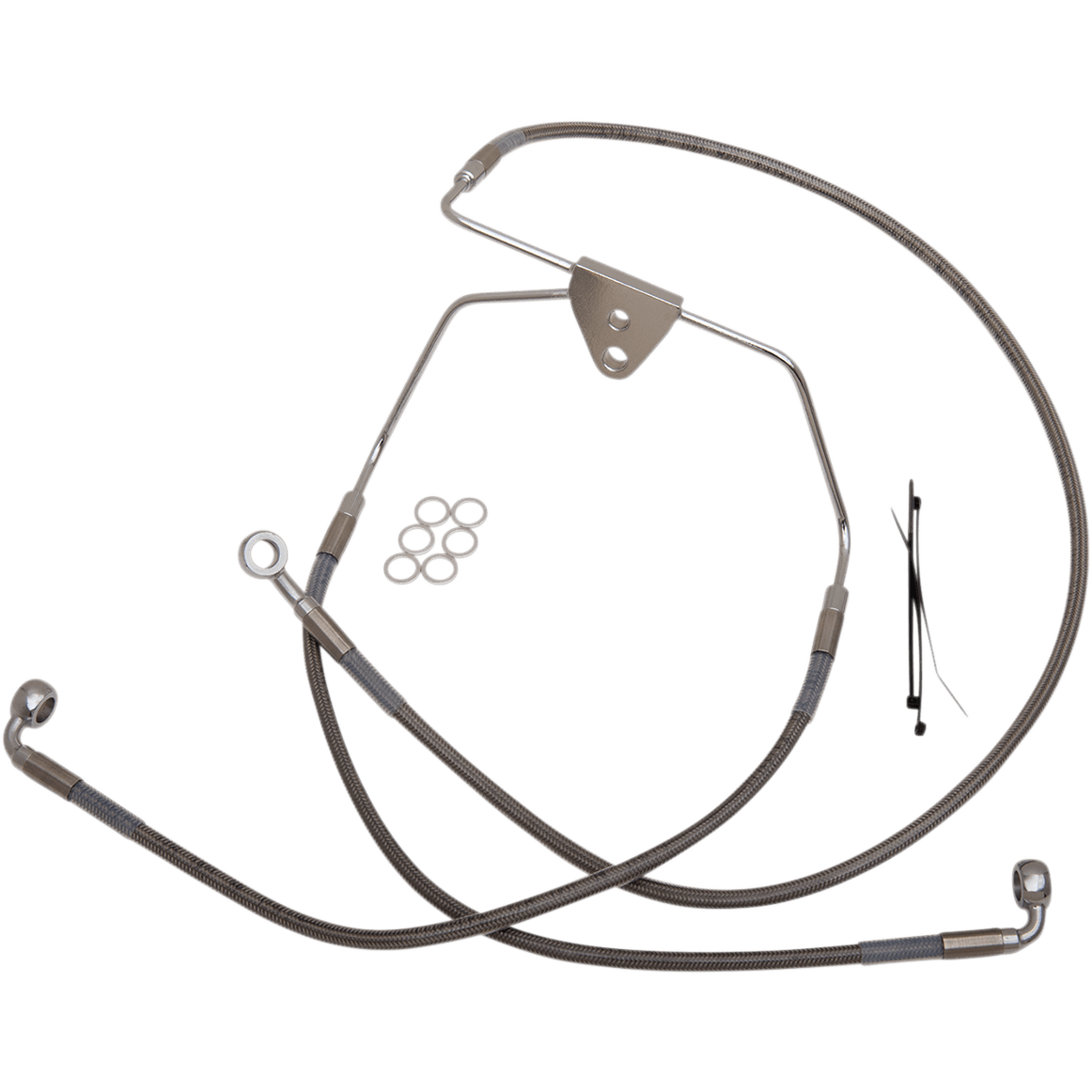 DRAG SPECIALTIES Brake Line Front +10" Touring Stainless Steel