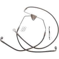 DRAG SPECIALTIES Brake Line Front +10" Touring Stainless Steel