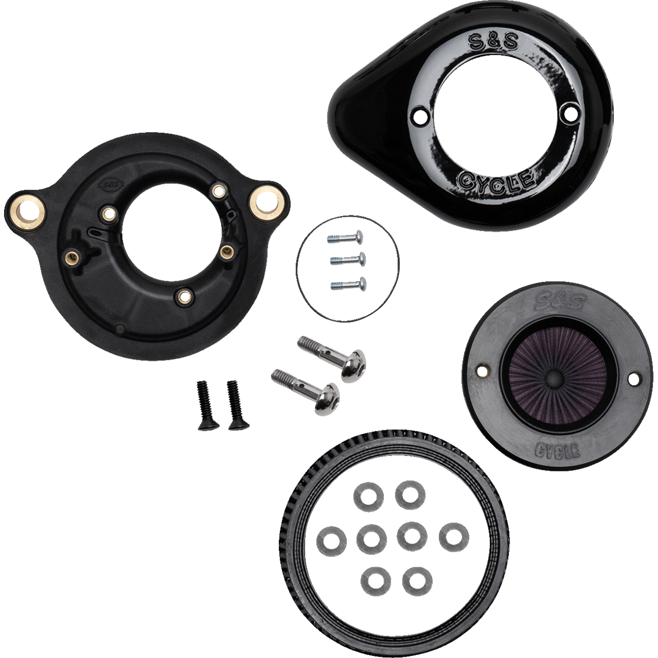 S&S CYCLE Air Stinger Stealth Air Cleaner Kit Black 1700718A