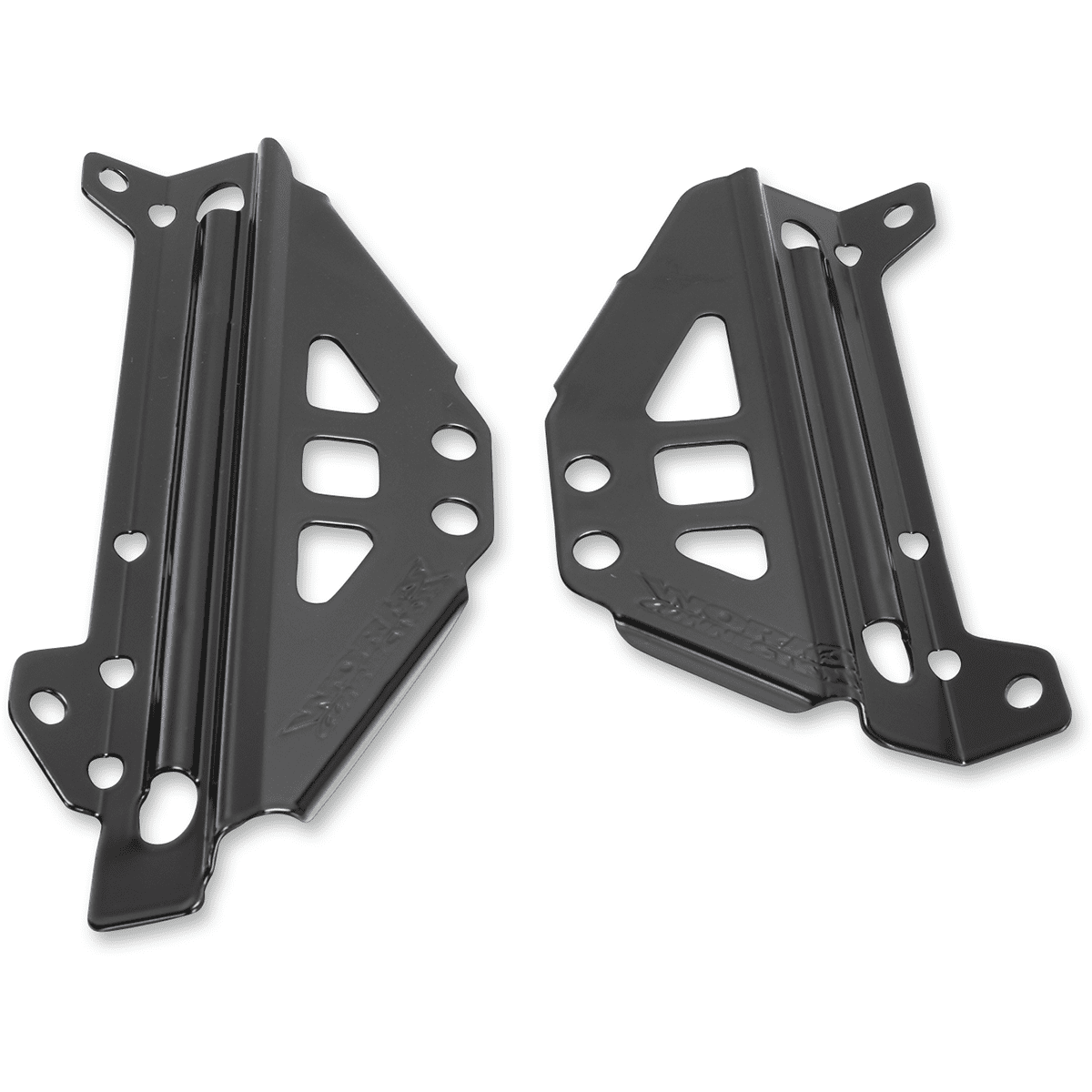 WORKS CONNECTION Radiator Brace Set Black Kawasaki 18B298