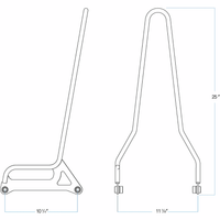 BILTWELL EXFIL Sissy Bar FXD Chrome 5003501