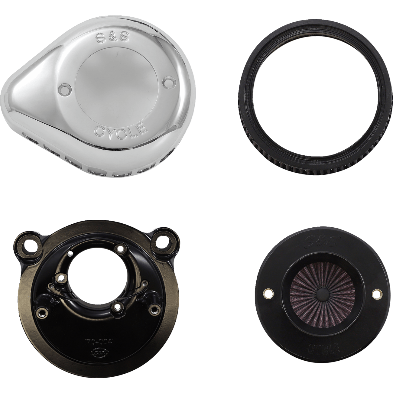 S&S CYCLE Air Stinger Stealth Air Cleaner Kit Black 1700725A