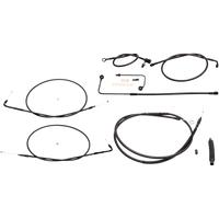 LA CHOPPERS Handlebar Cable/Brake Line Kit 12" 14" Ape Hanger Handlebars Midnight LA8151KT13M