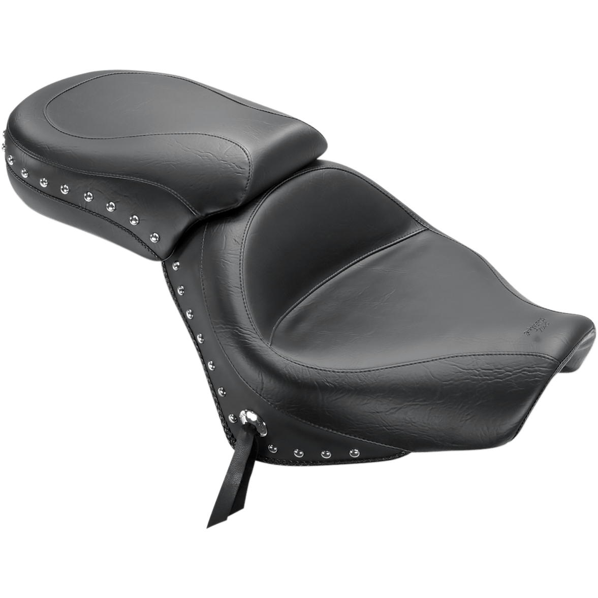 MUSTANG Seat Wide Touring Without Backrest Two-Piece Chrome Studded Black w/Conchos Spirit 750 76160