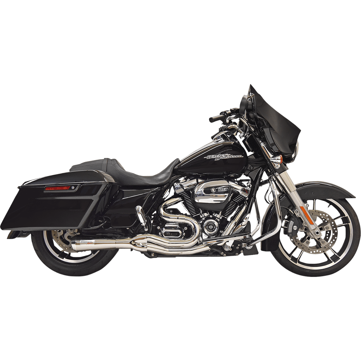 BASSANI XHAUST Road Rage II 2-Into-1 Mid-Length Exhaust System Chrome 1F72C