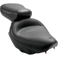 MUSTANG Seat Vintage Wide Touring Without Driver Backrest Two-Piece Smooth Black Suzuki 75285