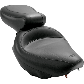 MUSTANG Seat Vintage Wide Touring Without Driver Backrest Two-Piece Smooth Black Suzuki 75285