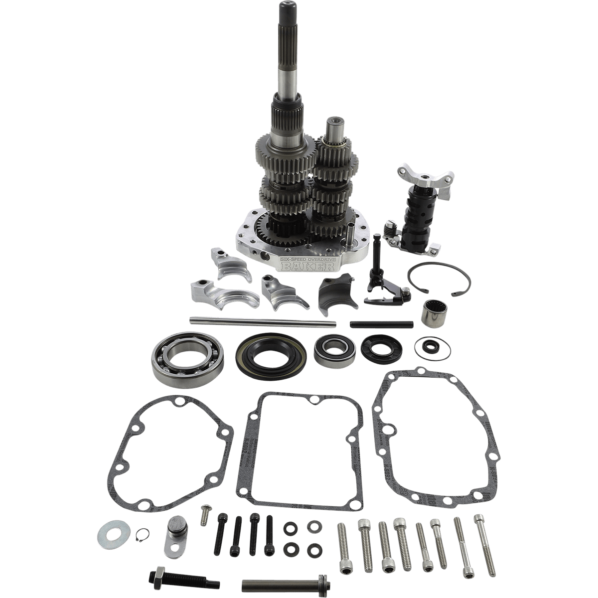 BAKER DRIVETRAIN 6-Speed Gear Set Polished OD640102