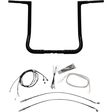 FAT BAGGERS INC. Handlebar Kit Flat Top 16" Black 709216B