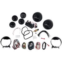 DAKOTA DIGITAL MVX-8K Series Analog/Digital 6-Gauge Kit Black Bezel Black Face with Gray Background MVX8600KGK