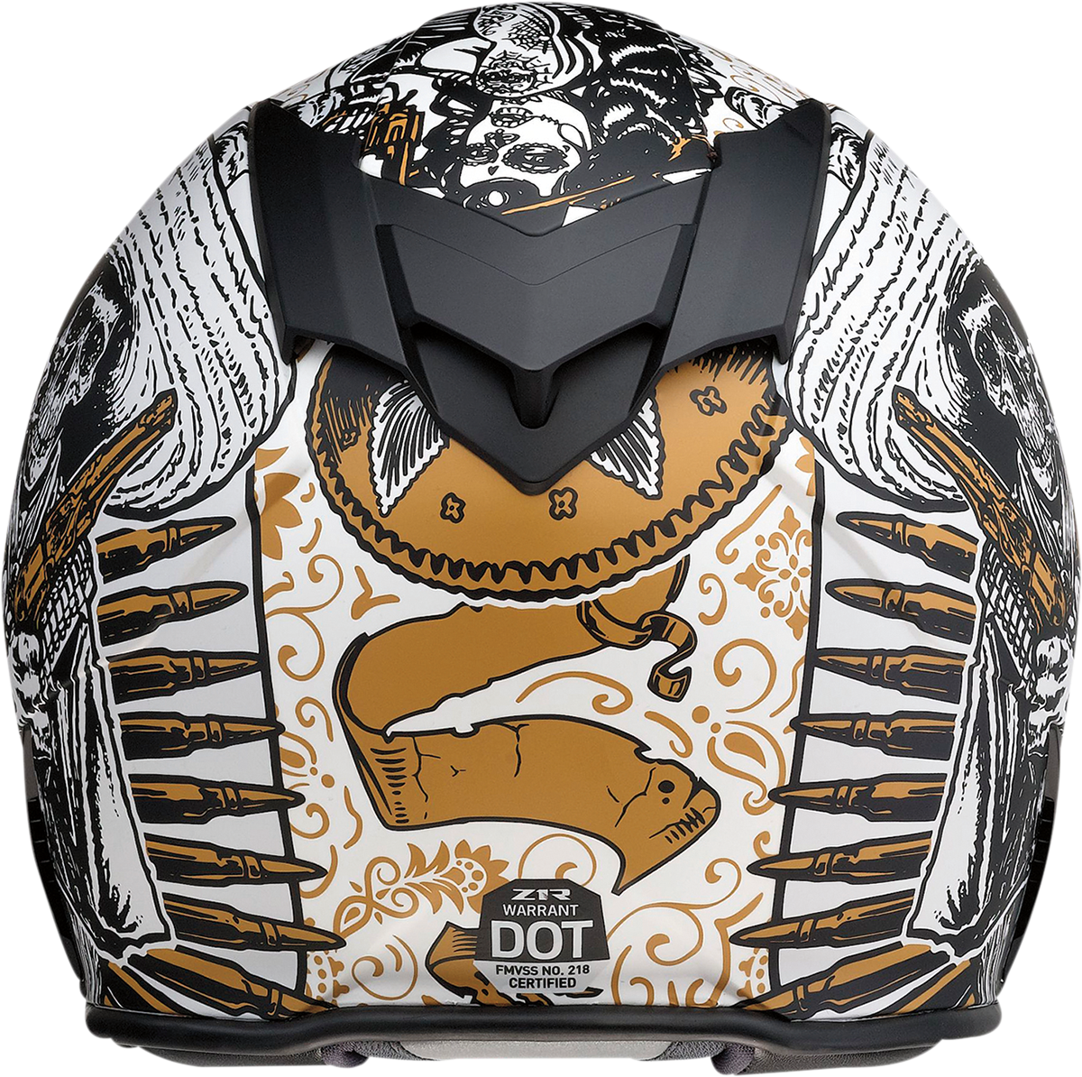 Z1R Warrant Helmet Sombrero White/Gold 2XL