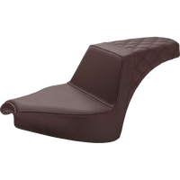 SADDLEMEN Step-Up Seat Front Smooth/Rear Lattice Stitch Brown Chief I2104173BR