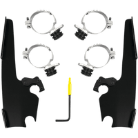 MEMPHIS SHADES Fats/Slim Windshield Trigger Lock Complete Mount Kit Black XL MEB2054