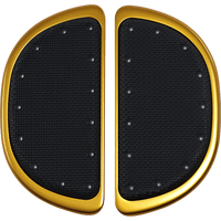 CYCLESMITHS Rear Board Covers Black Gold Rivets 106G