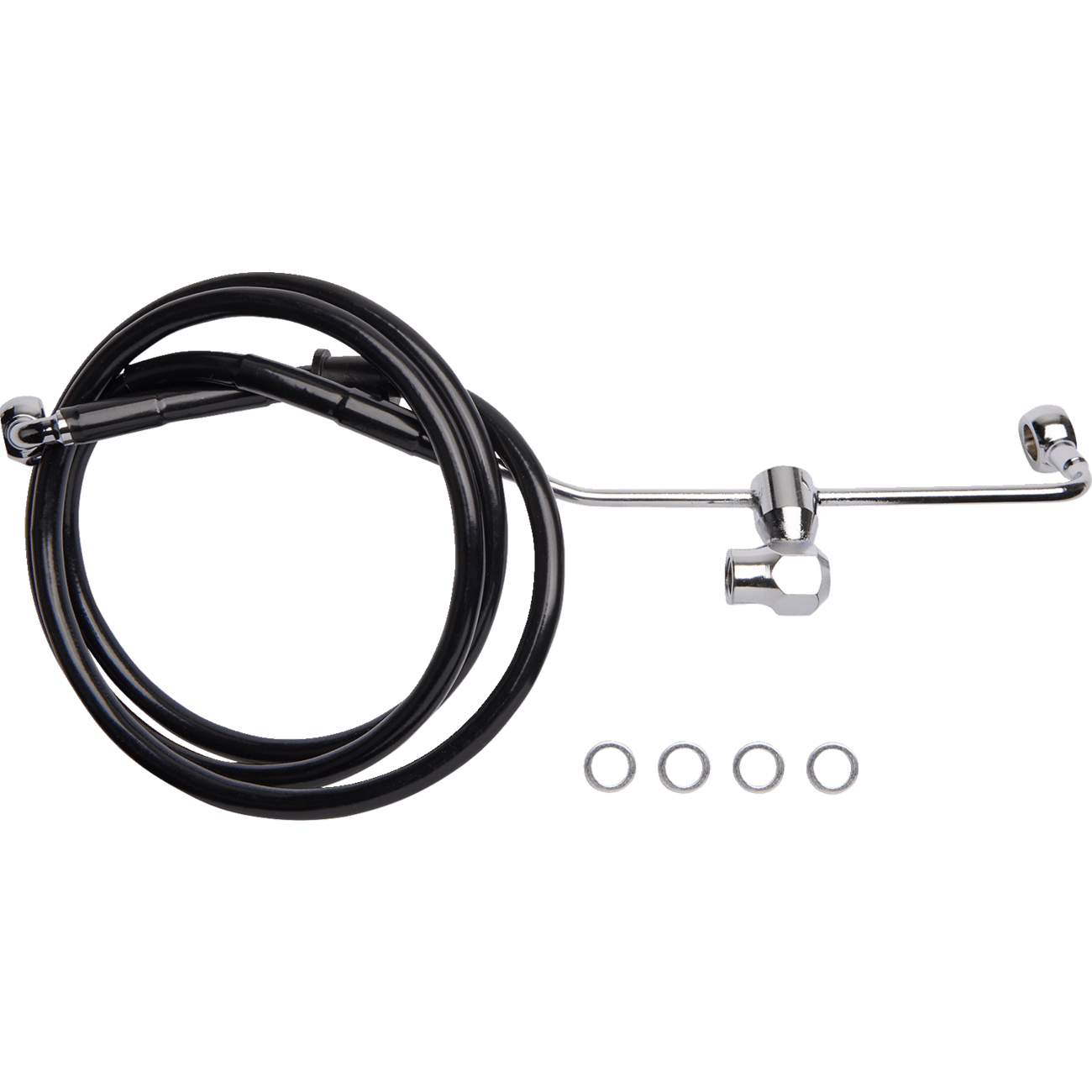 DRAG SPECIALTIES Brake Line Rear Non-ABS Black