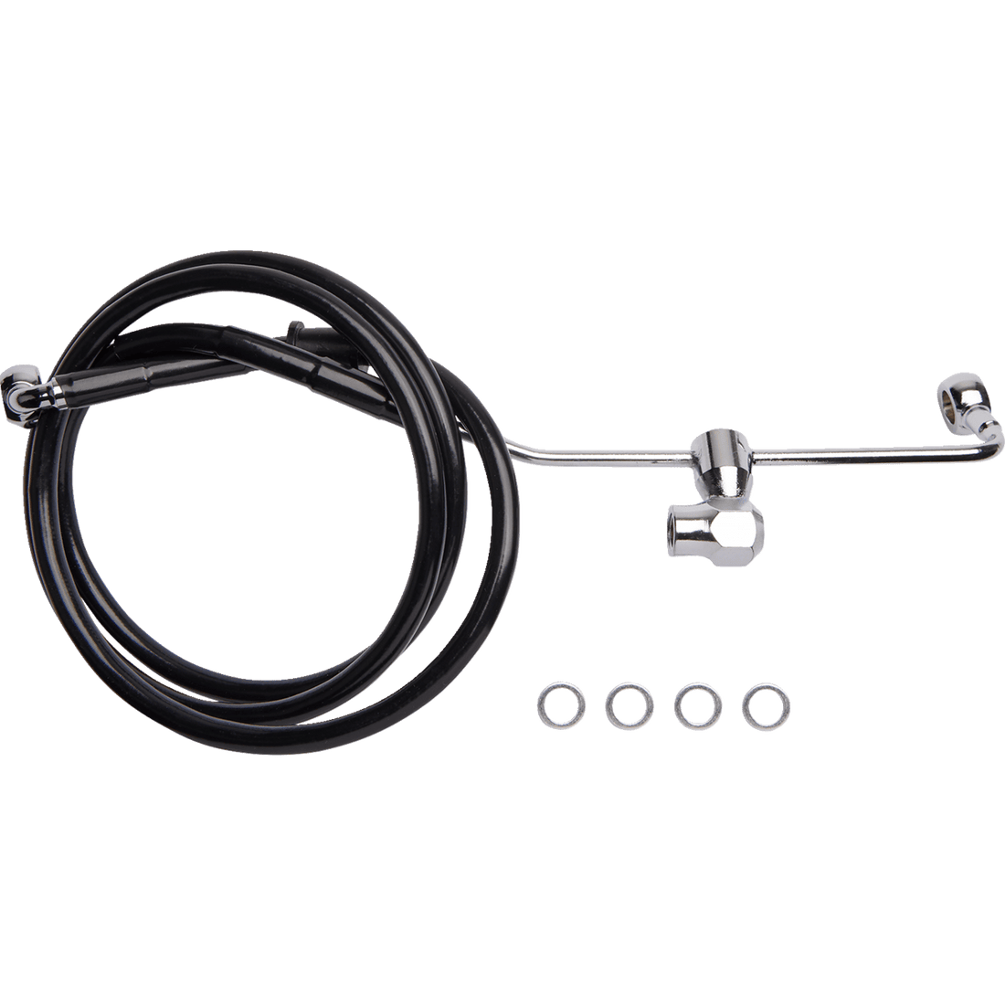 DRAG SPECIALTIES Brake Line Rear Non-ABS Black