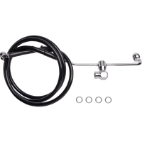 DRAG SPECIALTIES Brake Line Rear Non-ABS Black