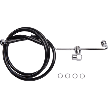 DRAG SPECIALTIES Brake Line Rear Non-ABS Black