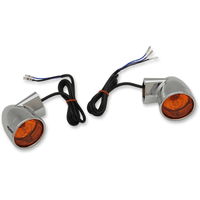 DRAG SPECIALTIES Bullet Turn Signal Lights FLT Chrome