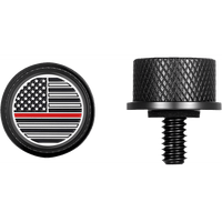 FIGURATI DESIGNS Seat Mounting Knob Black Red Line American Flag