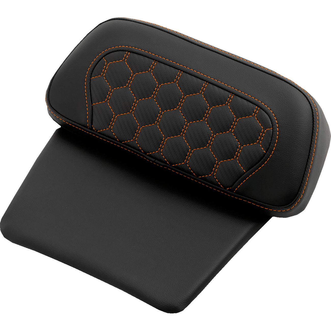 SADDLEMEN Chopped Tour Pak Pad Honeycomb Orange Stitching FLH/FLT '14-'24 81407CHCORA