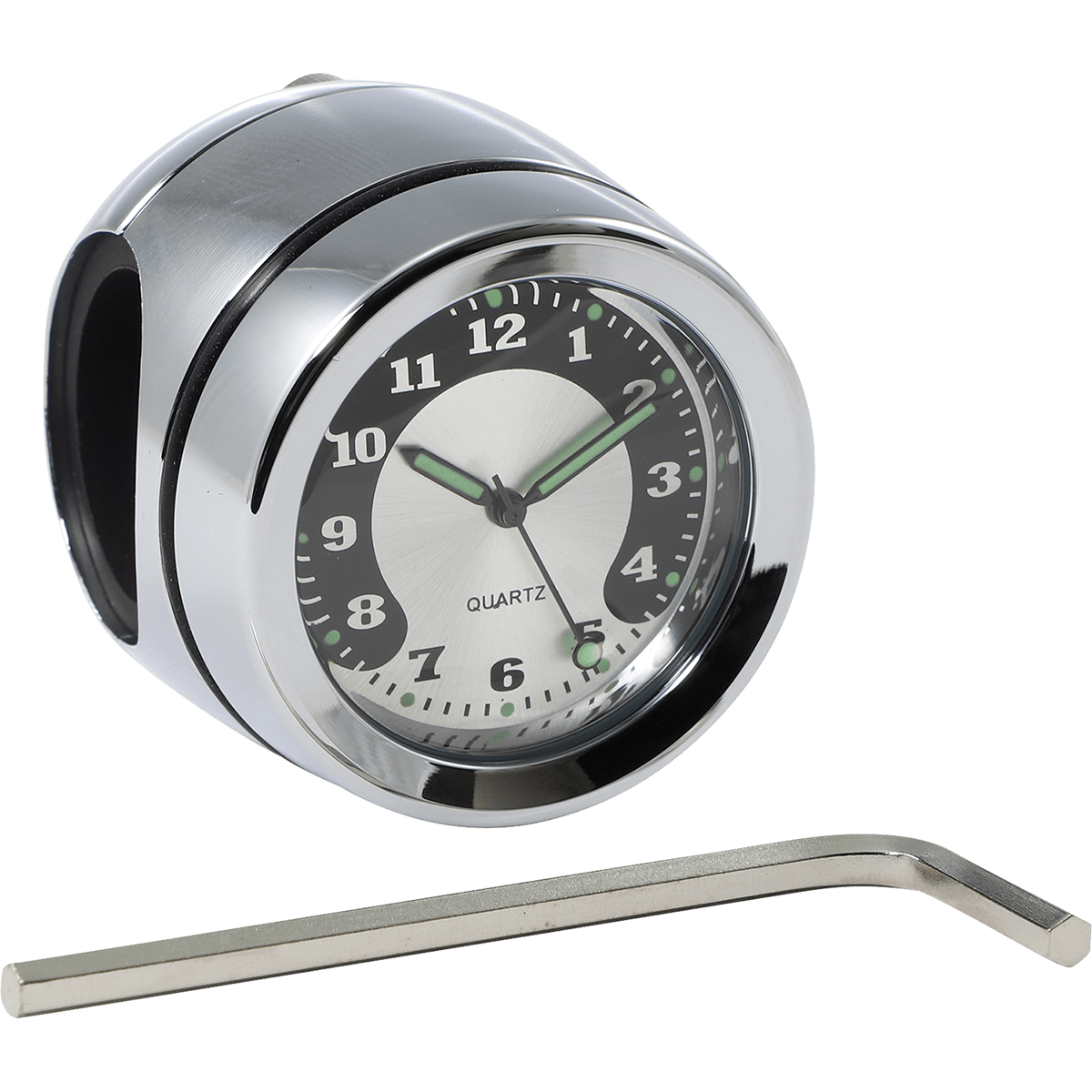 DRAG SPECIALTIES Handlebar Mount Clock Chrome For 1" Bar