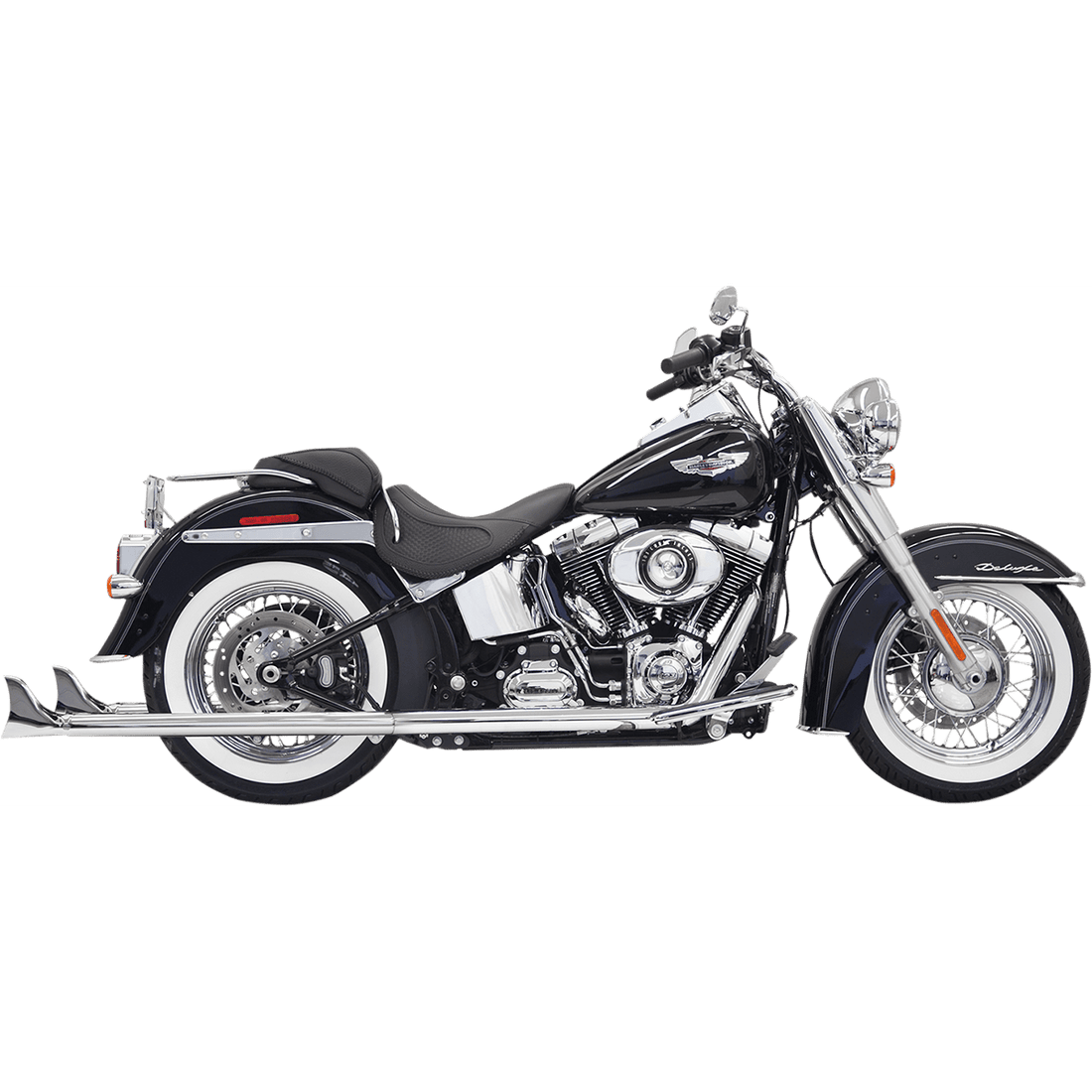 BASSANI XHAUST Fishtail Exhaust with Baffle 36" Softail 1S66E36