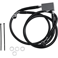 DRAG SPECIALTIES Brake Line Rear Black +3" Softail '00-'03