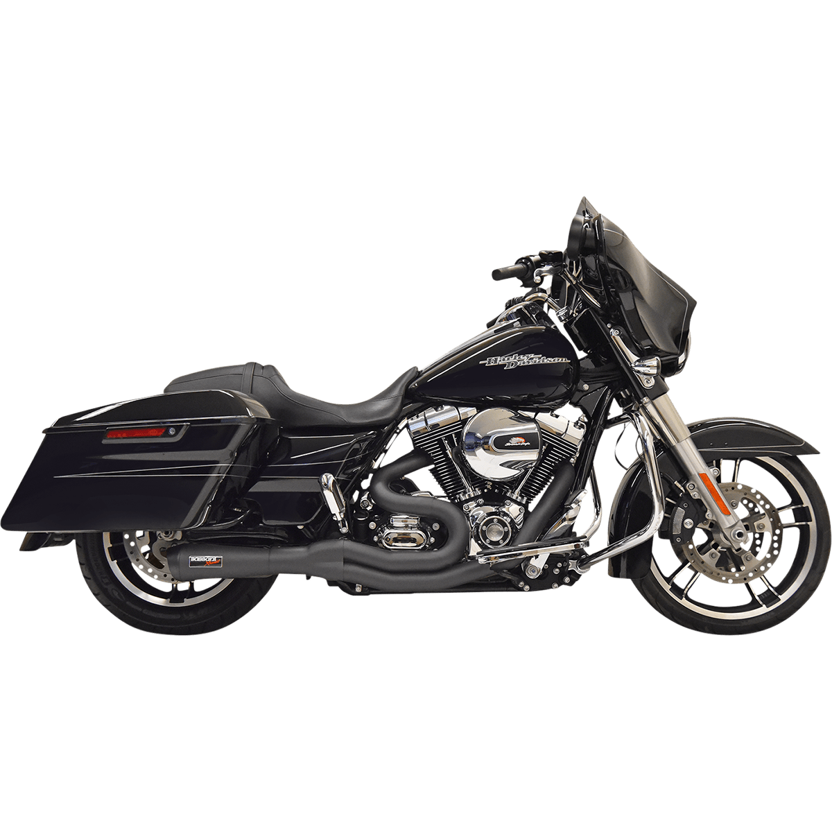 BASSANI XHAUST Road Rage II 2-Into-1 Mid-Length Exhaust System Black 1F62B