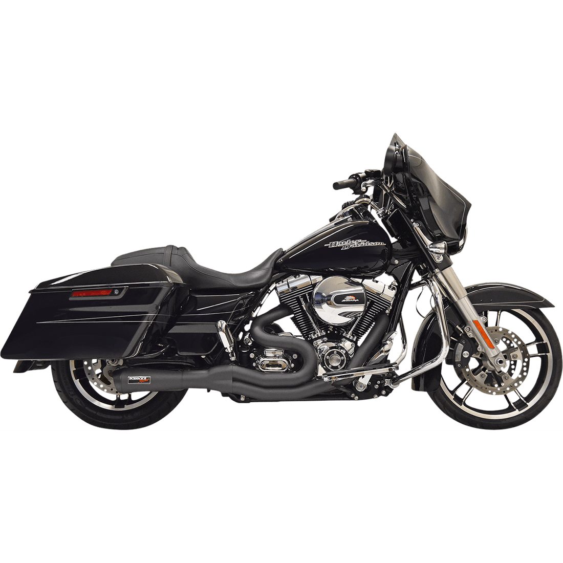 BASSANI XHAUST Road Rage II 2-Into-1 Mid-Length Exhaust System Black 1F62B