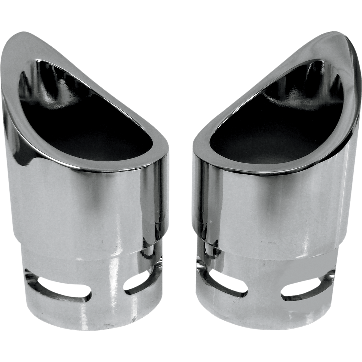 BARON Family Jewel Exhaust Tip Chrome Mini Scalloped BA110002