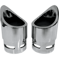 BARON Family Jewel Exhaust Tip Chrome Mini Scalloped BA110002