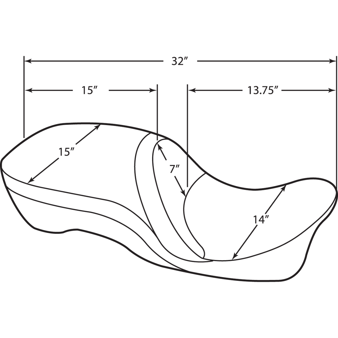 DRAG SPECIALTIES Touring Seat Double Diamond FL '97-'07