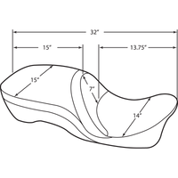 DRAG SPECIALTIES Touring Seat Double Diamond FL '97-'07