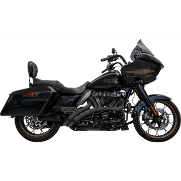 BASSANI XHAUST Sweeper Radial Exhaust System with Slotted Heat Shields Black 1F22FB