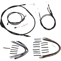 BURLY BRAND Cable Kit Jail Bar 10" Handlebars Black Vinyl B301146